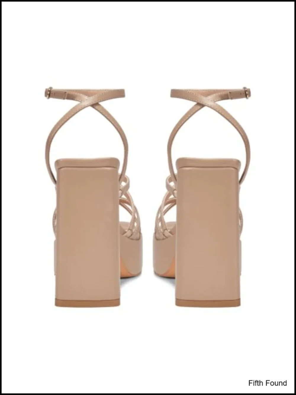 Women's Chunky Platform Heels - Open Square Toe Block Heel Sandals Ankle Strap